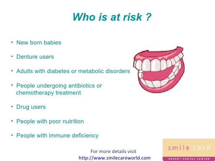 How is oral thrush treated in adults?