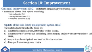 Food Safety Management system requirements | PPTX