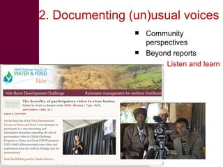 Open knowledge sharing to support learning in agricultural and livestock research for development projects