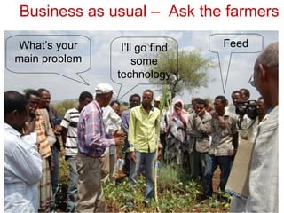 Open knowledge sharing to support learning in agricultural and livestock research for development projects