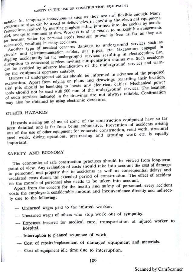 construction management and safety notes
