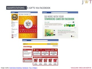 Opinion-seeking MillennialsOpen Graph allows a website operator to integrate Facebook Likes: When a consumer “likes” a brand on a site, that brand (or company, store, etc.) appears in the “Likes and Interests” section of the user’s Facebook profile. Retailers can then publish updates and target ads to the user. And when someone “likes” a specific item on a Web page, it’s reported via the person’s News Feed.OVERLAYING THE SOCIAL GRAPH 
