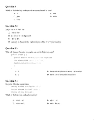 FSOFT - Test Java Exam | PDF
