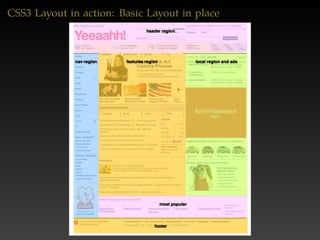 CSS3 Layout in action: Laying out the boxes with ﬂexbox
 