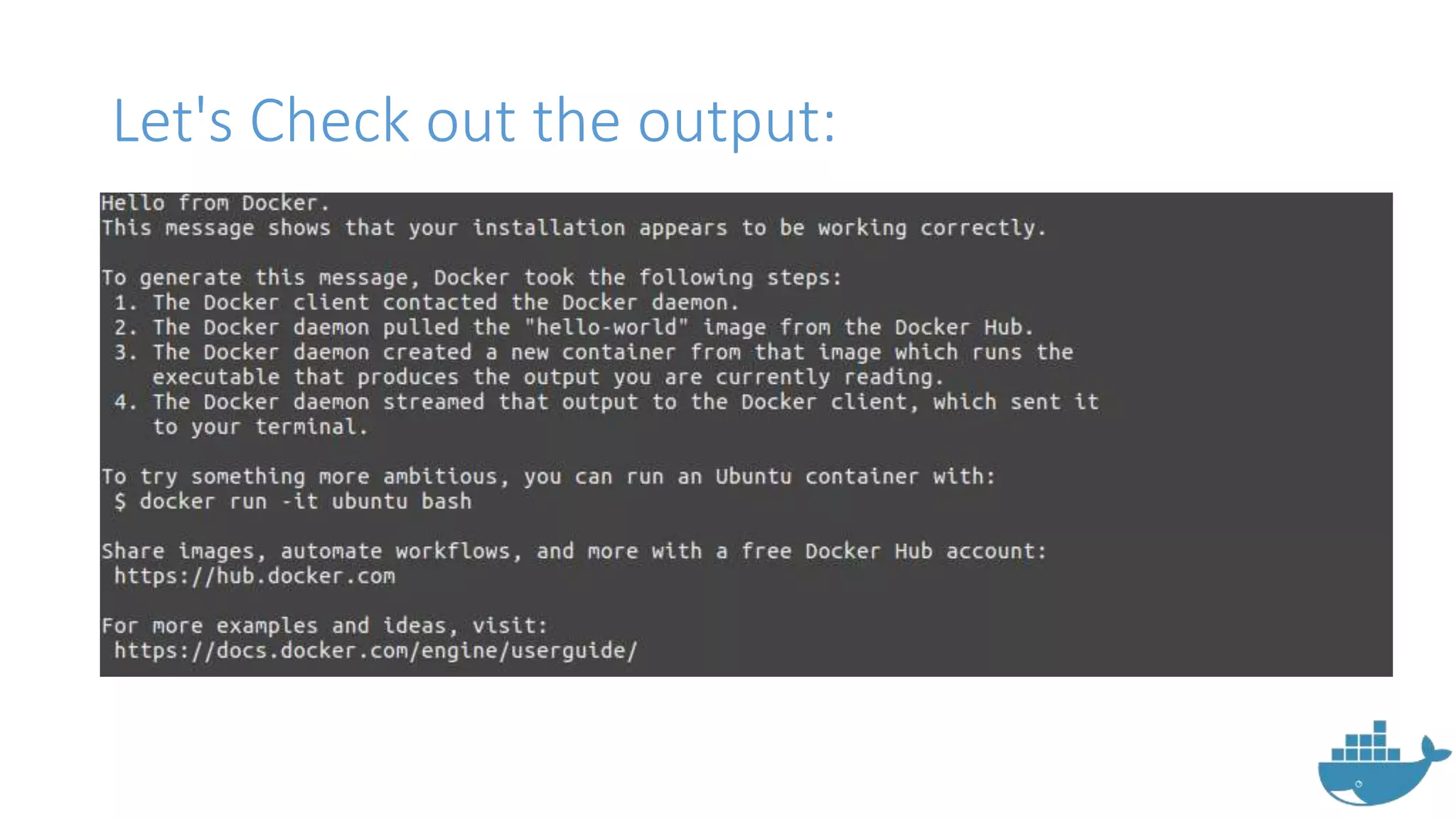 Let's Check out the output:
 