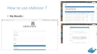How to use cAdvisor ?
• My Results :
 