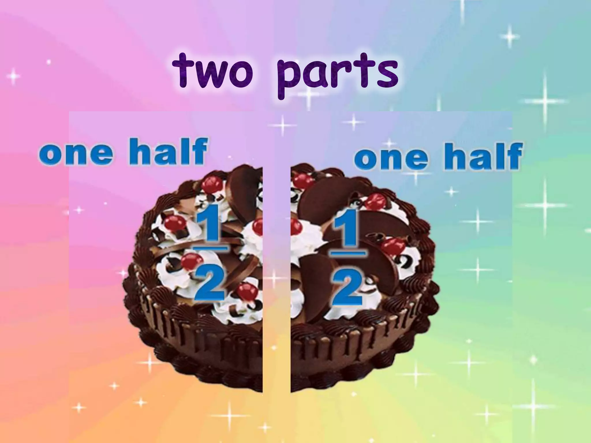 fractions: 1 whole, 1/2, 1/3 and 1/4 | PPTX