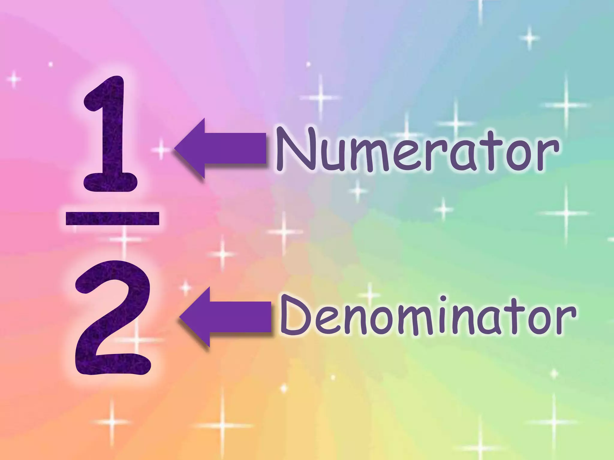 fractions: 1 whole, 1/2, 1/3 and 1/4 | PPTX