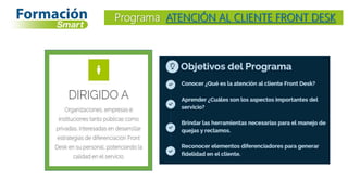 Programa ATENCIÓN AL CLIENTE FRONT DESK
 