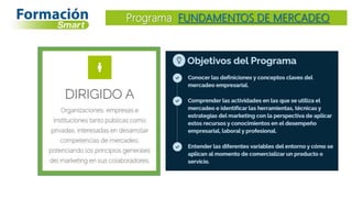 Programa FUNDAMENTOS DE MERCADEO
 