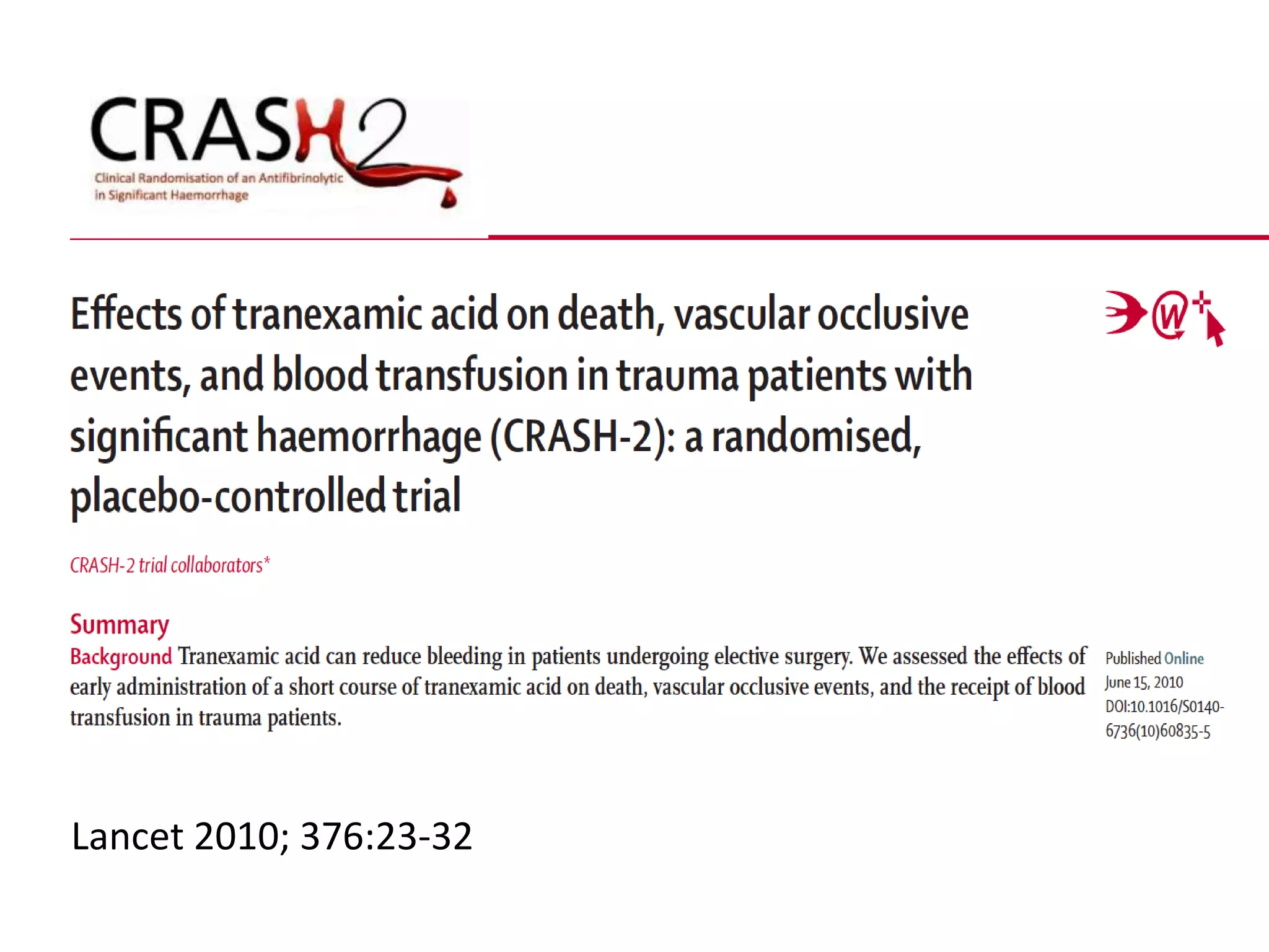 Lancet 2010; 376:23-32
 