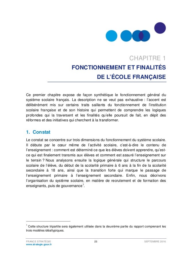 Quelle Finalité Pour Quelle école