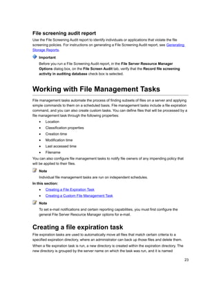 Fsrm File Management Task Report Fsrm step bystep_r2 | DOC