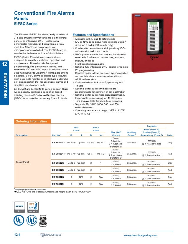 Edwards Signaling FSRRM24 Data Sheet