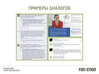 ПРИМЕРЫ ДИАЛОГОВ
FUNACTION.
TUNE ON SUCCESS
 
