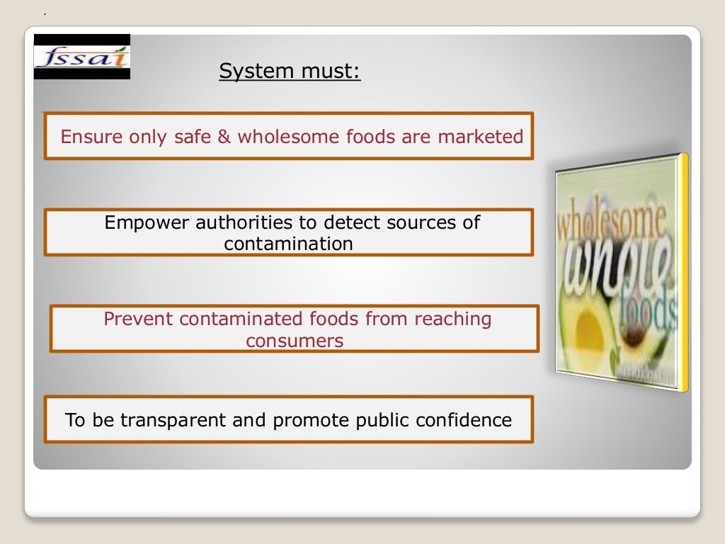 FOOD SAFETY AND STANDARDS AUTHORITY OF INDIA REGULATIONS 2011 I