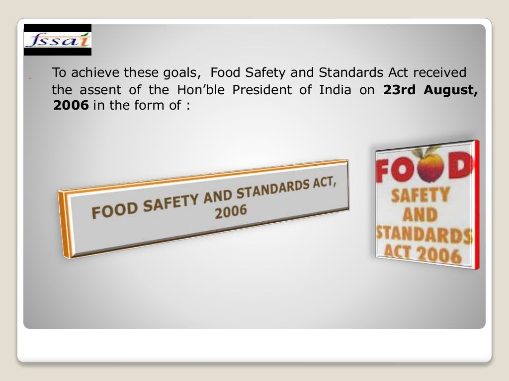 FOOD SAFETY AND STANDARDS AUTHORITY OF INDIA REGULATIONS,2011 I…