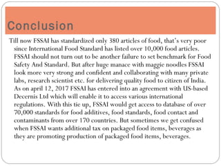 Fssai and food laws