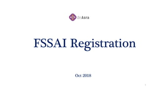 Oct 2018
1
FSSAI Registration
 