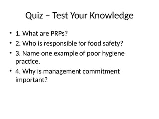 Prps Example Comprehensive Guide to FSSC 22000 Version 6 and Food Safety Culture | PPTX
