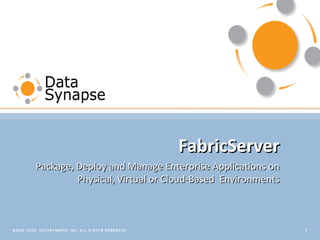 Package, Deploy and Manage Enterprise Applications on Physical, Virtual or Cloud-Based  Environments FabricServer 