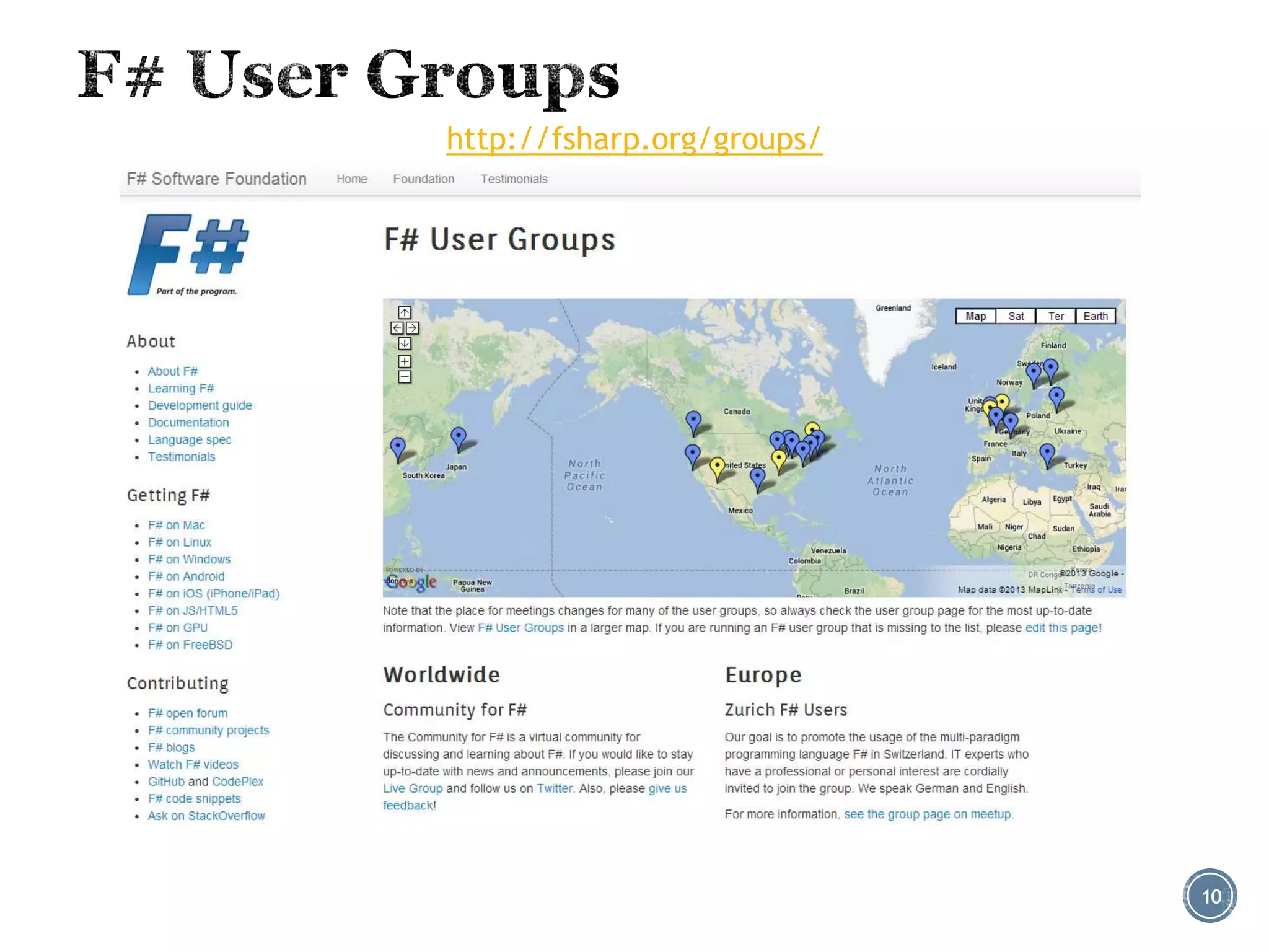 http://fsharp.org/groups/
10