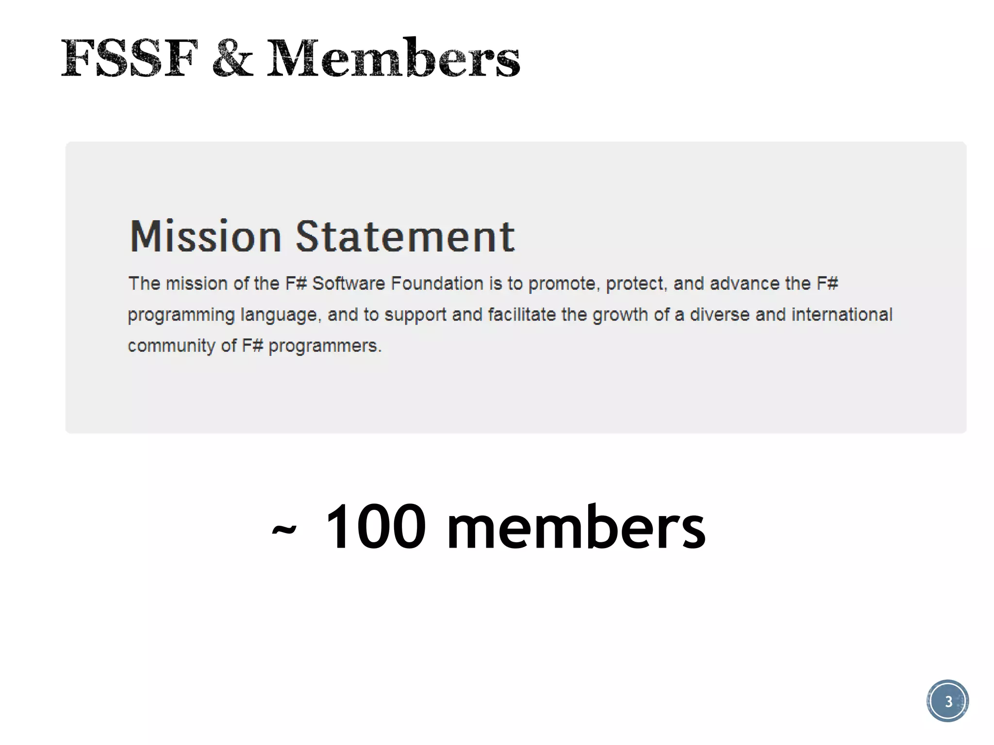 ~ 100 members
3