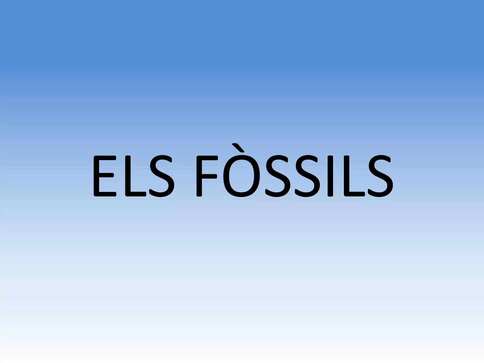 ELS FÒSSILS
 