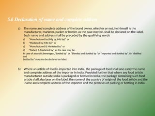 Comprehensive Guide to Food Safety and Labelling Regulations in India ...