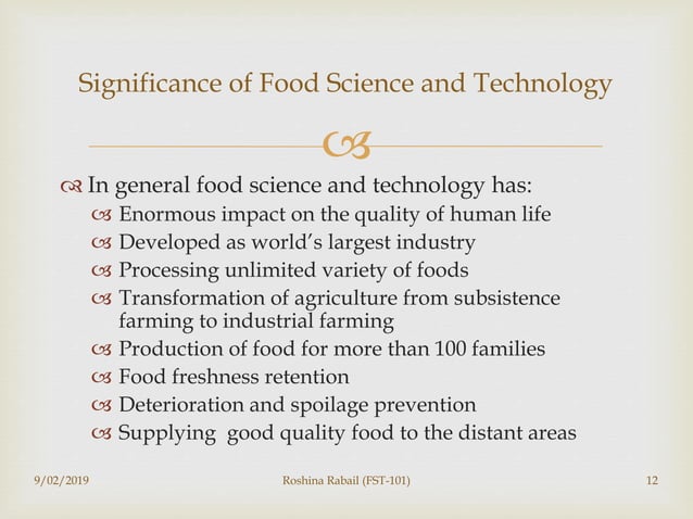 Introduction to Food Science and Technology 101 | PPTX | Food Industry ...