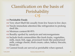 Perishable Food Definition Introduction to Food Science and Technology 101 | PPTX