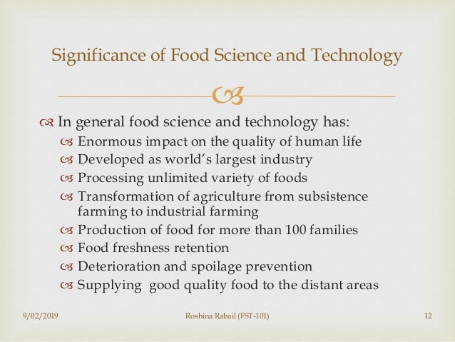 essay on food technology