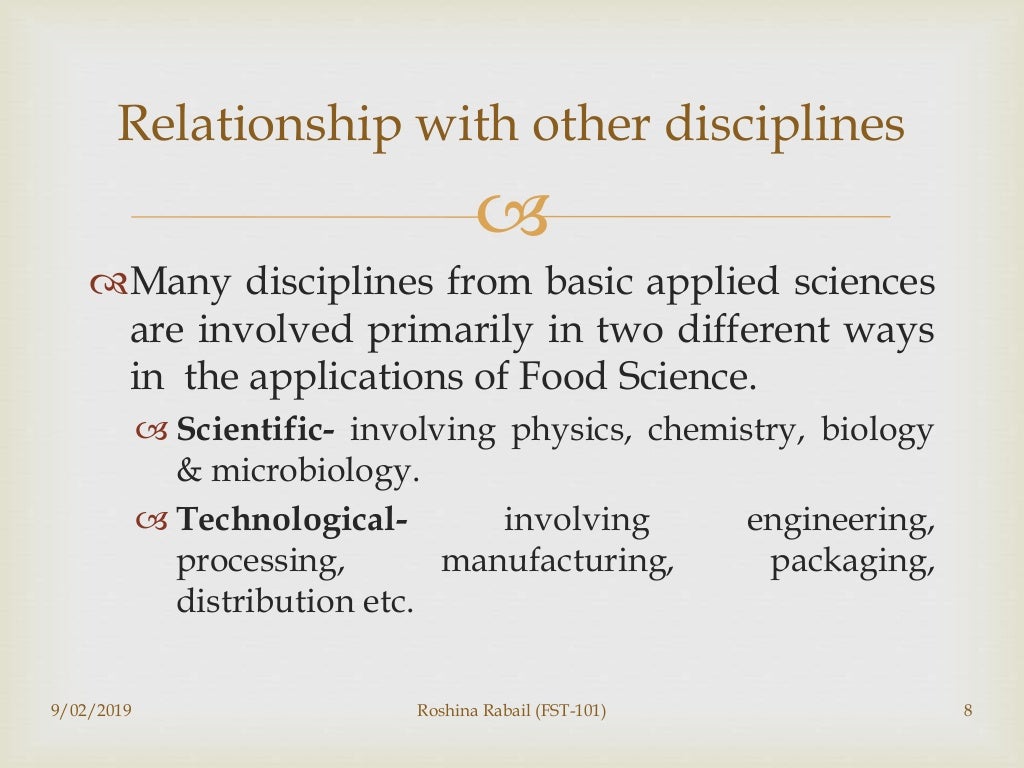 Introduction to Food Science and Technology 101