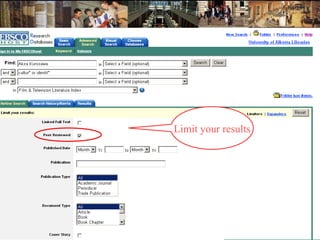 Limit your results 