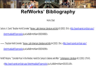 RefWorks’ Bibliography 