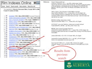 Results from previous search 