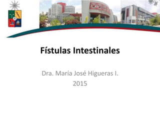 Fístulas Intestinales
Dra. María José Higueras I.
2015
 