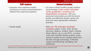 Foreign Supplier Verification Programs [FSVP] | PPSX