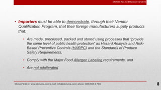 Foreign Supplier Verification Programs [FSVP] | PPSX
