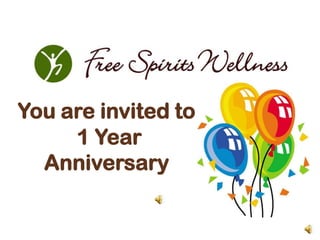 You are invited to
     1 Year
  Anniversary
 