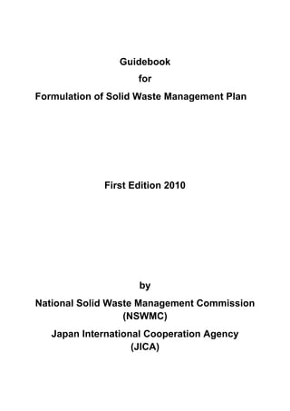 Guidebook for Formulation of Solid Waste Management Plan | PDF