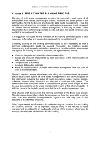 Guidebook for Formulation of Solid Waste Management Plan | PDF
