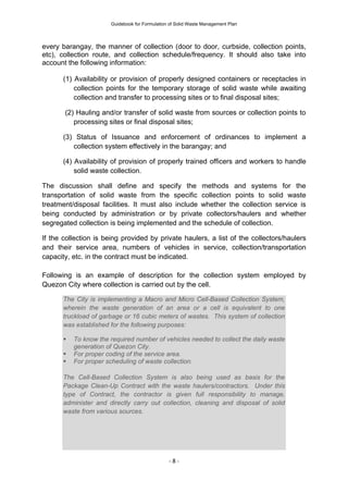 Guidebook for Formulation of Solid Waste Management Plan | PDF