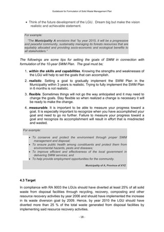Guidebook for Formulation of Solid Waste Management Plan | PDF
