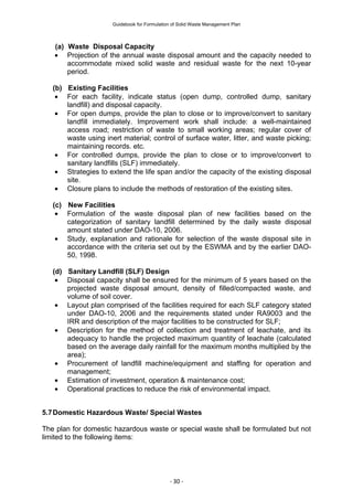 Guidebook for Formulation of Solid Waste Management Plan | PDF