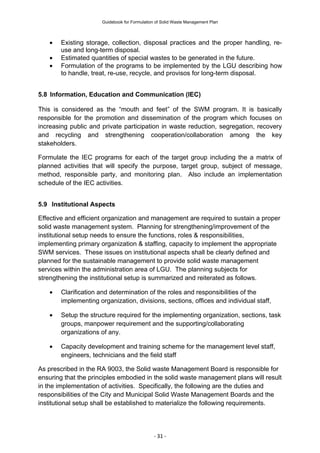 Guidebook for Formulation of Solid Waste Management Plan | PDF