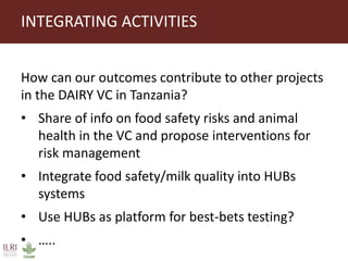 Food Safety and Zoonoses team activities in Tanzania