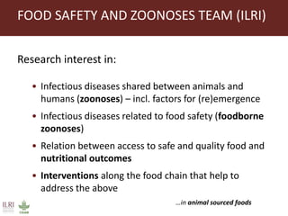 Food Safety and Zoonoses team activities in Tanzania