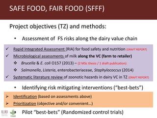 Food Safety and Zoonoses team activities in Tanzania