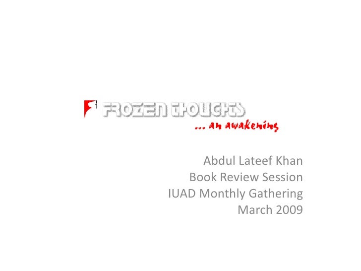 Frozen Thoughts frozen thoughts